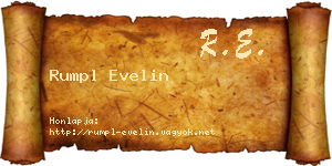 Rumpl Evelin névjegykártya